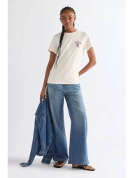 wrangler® γυναικείο τζιν παντελόνι low rise πεντάτσεπο loose ultra barrel fit - 112379736 denim blue