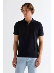 wrangler® ανδρική μπλούζα πόλο με λογότυπο regular fit - 112378426 μαύρο
