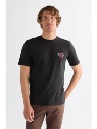 wrangler® ανδρικό t-shirt με print regular fit `small americana` - 112377982 μαύρο