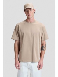 lee® ανδρικό t-shirt μονόχρωμο regular fit `workwear` - 112377734 μπεζ