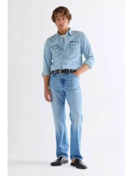 wrangler® ανδρικό τζιν παντελόνι πεντάτσεπο cowboy cut `13mwz original` - 112378998 denim blue
