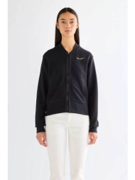 wrangler® γυναικεία ζακέτα φούτερ με λογότυπο regular fit `aviator` - 112378111 μαύρο