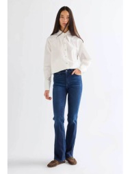 wrangler® γυναικείο τζιν παντελόνι πεντάτσεπο bootcut fit - 112378532 denim blue σκούρο