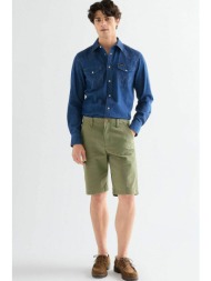 wrangler® ανδρική βερμούδα chino regular fit - 112377831 λαδί