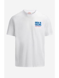 mc2 saint barth ανδρικό t-shirt `ibiza is calling` - dlr0001-01526l λευκό