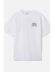 mc2 saint barth ανδρικό t-shirt `money can`t buy happiness` - dlr0001-01525l λευκό
