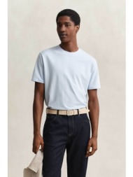 gant ανδρικό t-shirt πικέ με κεντημένο λογότυπο regular fit - 2003414 γαλάζιο