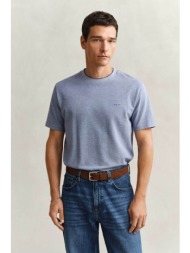 gant ανδρικό t-shirt πικέ με κεντημένο λογότυπο regular fit - 2003414 μπλε