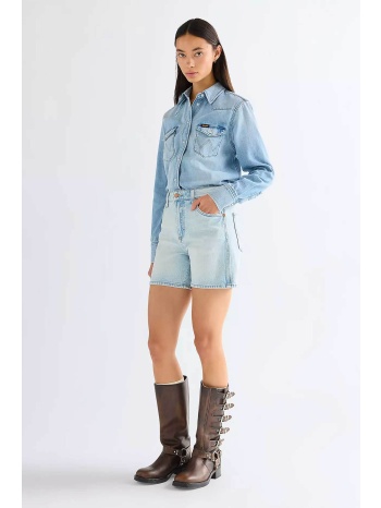 wrangler® γυναικείο denim σορτς πεντάτσεπο relaxed fit
