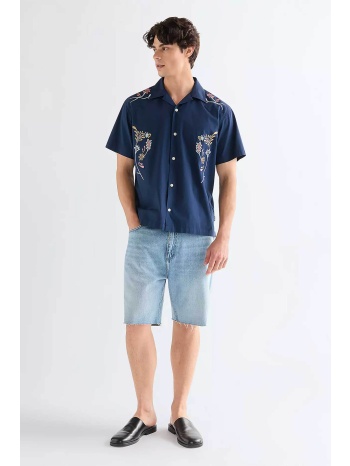 wrangler® ανδρική denim βερμούδα πεντάτσεπη regular fit