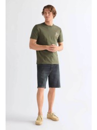 wrangler® ανδρική denim βερμούδα πεντάτσεπη regular fit `cowboy` - 112378442-** μαύρο