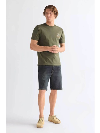 wrangler® ανδρική denim βερμούδα πεντάτσεπη regular fit
