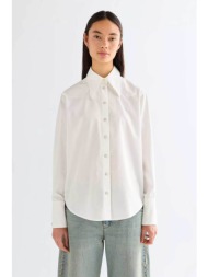 wrangler® γυναικείο πουκάμισο με μεγάλο γιακά regular fit `drama` - 112378112 λευκό