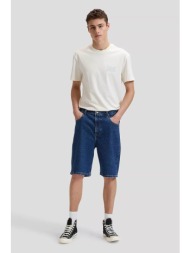 lee® ανδρική βερμούδα denim πεντάτσεπη `asher` - 112376400 denim blue σκούρο