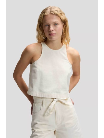 lee® γυναικείο denim τοπ boxy fit - 112378260 υπόλευκο
