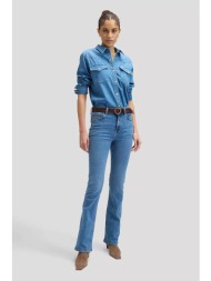 lee® γυναικείο τζιν παντελόνι πεντάτσεπο regular straight fit - 112378934 denim blue