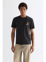 wrangler® ανδρικό t-shirt με κέντημα regular fit - 112377985 μαύρο