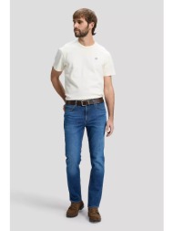 lee® ανδρικό τζιν παντελόνι πεντάτσεπο slim straight fit `rider` - 112376408 denim blue