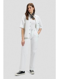 lee® γυναικείο τζιν παντελόνι straight fit `workwear carpenter` - 112376368 λευκό