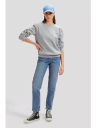 lee® γυναικείο τζιν παντελόνι cropped πεντάτσεπο regular straight fit `carol` - 112354457 denim blue