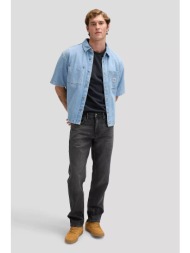 lee ανδρικό τζιν παντελόνι regular fit `` west`` - 112376411 μαύρο