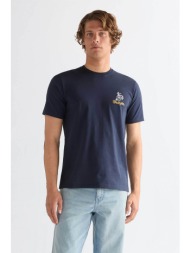 wrangler® ανδρικό t-shirt με κέντημα regular fit - 112377986 μπλε σκούρο