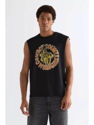 wrangler® ανδρική αμάνικη μπλούζα με graphic print relaxed fit - 112377993 μαύρο