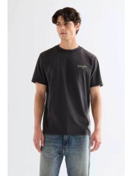 wrangler® ανδρικό t-shirt με graphic print relaxed fit - 112378003 μαύρο