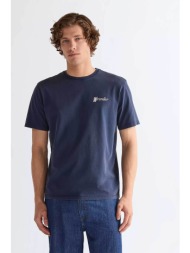 wrangler® ανδρικό t-shirt με graphic print relaxed fit - 112377995 μπλε σκούρο