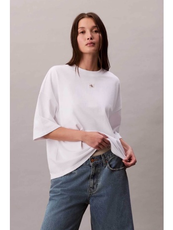 calvin klein jeans γυναικείο t-shirt μονόχρωμο με λογότυπο