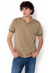 the bostonians ανδρική μπλούζα πόλο πικέ με waffle pattern regular fit - ps1301 καφέ ανοιχτό