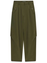 guess γυναικείο παντελόνι wide leg - w6rb08wj692 λαδί