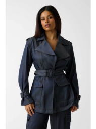 guess γυναικείο denim jacket `regine` - w6rl50wl842 denim blue σκούρο