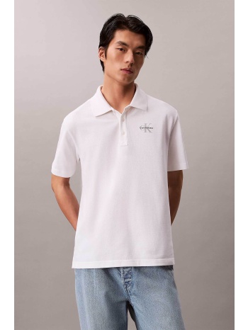 calvin klein jeans ανδρική μπλούζα πόλο πικέ κοντομάνικη με