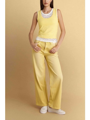 attrativo γυναικείο ψηλόμεσο τζιν παντελόνι wide leg 