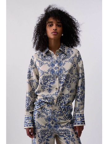 liu jo γυναικείο πουκάμισο με all-over print oversized fit
