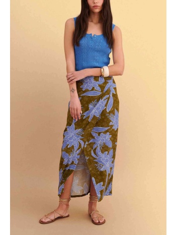 attrativo γυναικεία maxi φούστα με floral print - 9923202