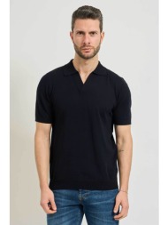 seinse ανδρική μπλούζα πόλο με open-collar regular fit - me3187ss 126 σκούρο μπλε
