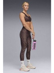 puma γυναικείο κολάν γυμναστικής με animal print `w tad essential` - 528515 καφέ