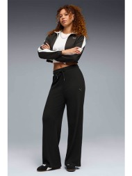 puma γυναικείο παντελόνι φόρμας wide leg `her` - 693284 μαύρο