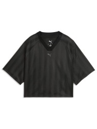 puma γυναικείο t-shirt με λογότυπο relaxed fit `league training` - 528483 μαύρο