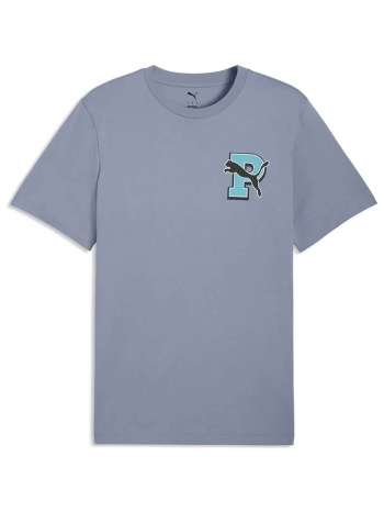 puma ανδρικό t-shirt με print regular fit `graphic varsity`