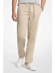 michael kors ανδρικό παντελόνι με ελαστική μέση tapered fit - cr6305sk7e μπεζ