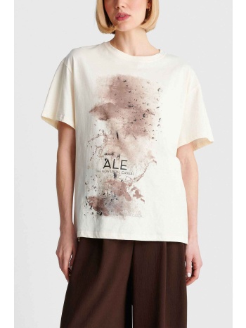 `ale γυναικείο t-shirt με print - 8923136 εκρού σε προσφορά