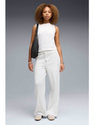 puma γυναικείο παντελόνι φόρμας wide leg `her` - 693284 λευκό