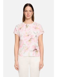 betty barclay γυναικείο τ-shirt με all-over print και ανάγλυφη υφή - 2761/1848 ροζ