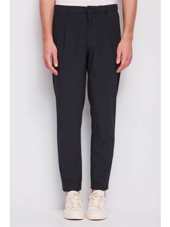 gaudi ανδρικό παντελόνι stretch με σούρες straight fit 