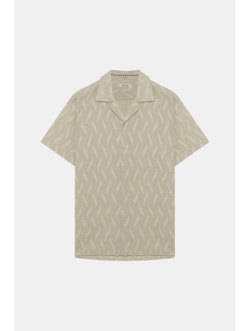 seinse ανδρικό κοντομάνικο πουκάμισο με print relaxed fit 