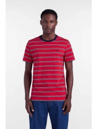 harmont & blaine ανδρικό t-shirt με ριγέ σχέδιο και κεντημένο λογότυπο regular fit - irq408021912 κό