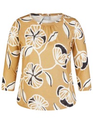 rabe γυναικεία μπλούζα με all-over print - 56-115362 καφέ latte